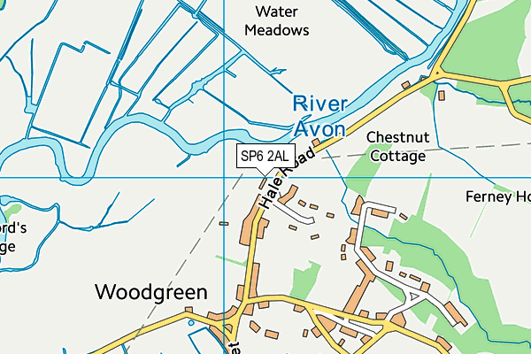 SP6 2AL map - OS VectorMap District (Ordnance Survey)