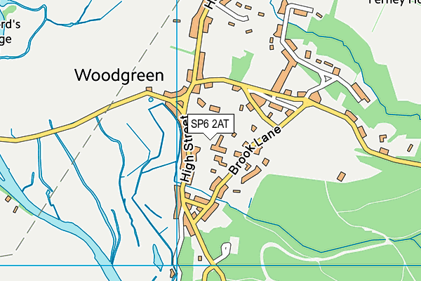 SP6 2AT map - OS VectorMap District (Ordnance Survey)