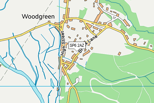 SP6 2AZ map - OS VectorMap District (Ordnance Survey)