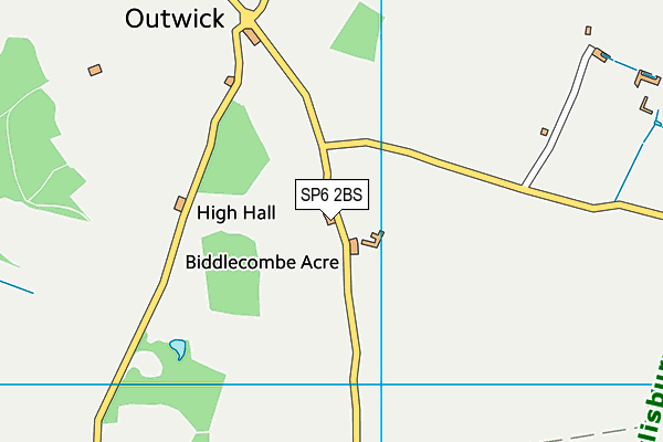 SP6 2BS map - OS VectorMap District (Ordnance Survey)