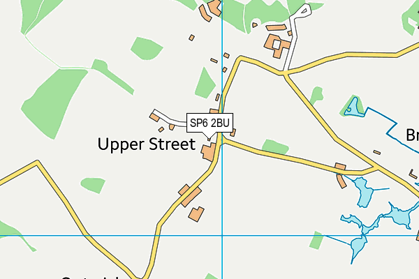 SP6 2BU map - OS VectorMap District (Ordnance Survey)