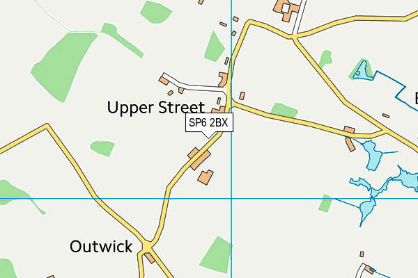 SP6 2BX map - OS VectorMap District (Ordnance Survey)