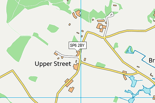 SP6 2BY map - OS VectorMap District (Ordnance Survey)
