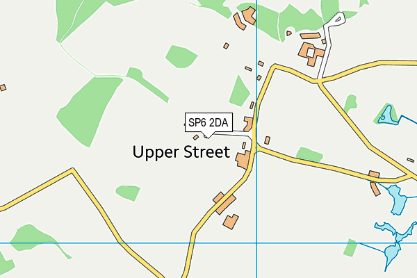 SP6 2DA map - OS VectorMap District (Ordnance Survey)