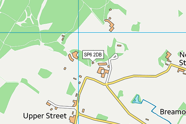 SP6 2DB map - OS VectorMap District (Ordnance Survey)
