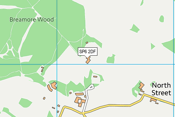 SP6 2DF map - OS VectorMap District (Ordnance Survey)