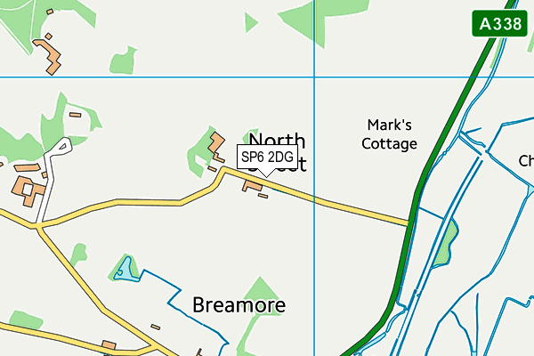 SP6 2DG map - OS VectorMap District (Ordnance Survey)