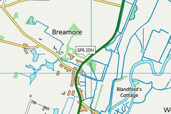 SP6 2DH map - OS VectorMap District (Ordnance Survey)