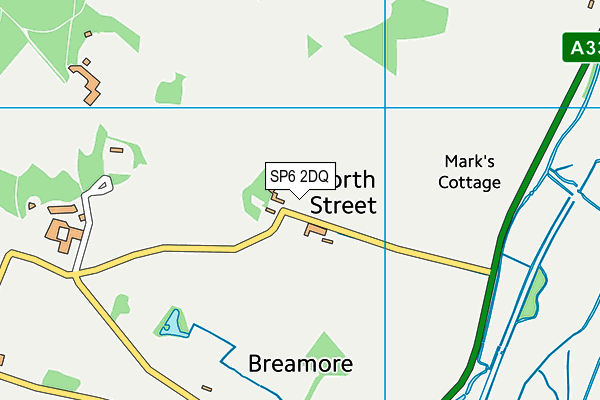 SP6 2DQ map - OS VectorMap District (Ordnance Survey)