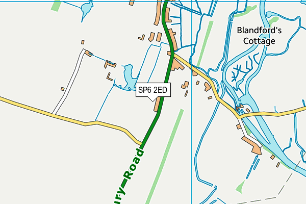 SP6 2ED map - OS VectorMap District (Ordnance Survey)