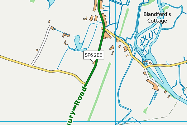 SP6 2EE map - OS VectorMap District (Ordnance Survey)