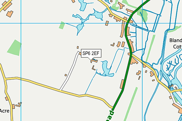 SP6 2EF map - OS VectorMap District (Ordnance Survey)
