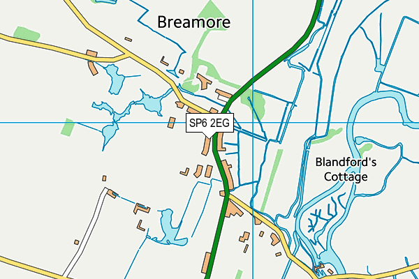 SP6 2EG map - OS VectorMap District (Ordnance Survey)