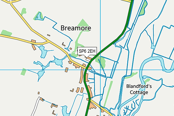 SP6 2EH map - OS VectorMap District (Ordnance Survey)