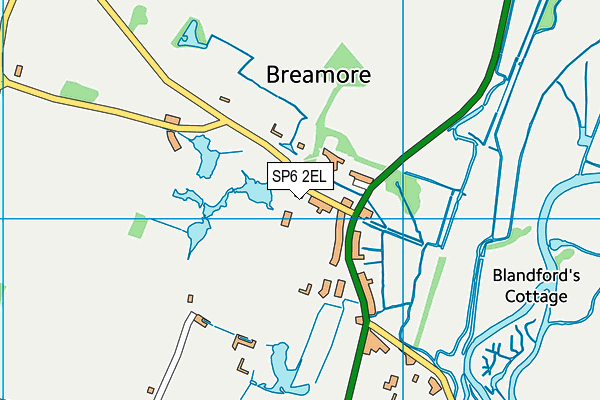 SP6 2EL map - OS VectorMap District (Ordnance Survey)