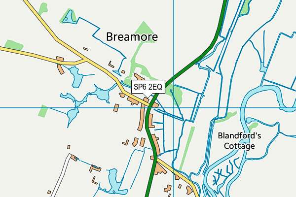 SP6 2EQ map - OS VectorMap District (Ordnance Survey)