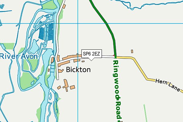 SP6 2EZ map - OS VectorMap District (Ordnance Survey)