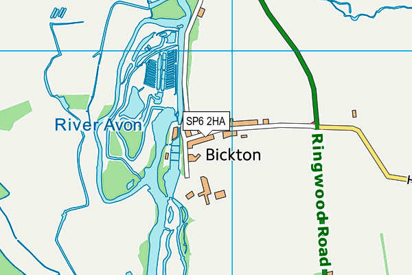 SP6 2HA map - OS VectorMap District (Ordnance Survey)