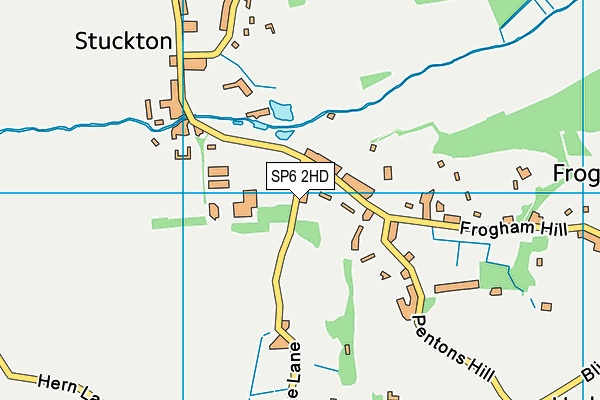 SP6 2HD map - OS VectorMap District (Ordnance Survey)