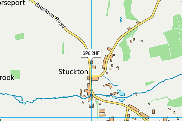 SP6 2HF map - OS VectorMap District (Ordnance Survey)