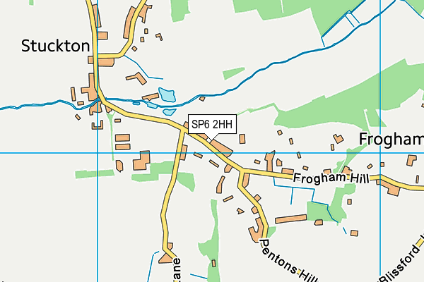 SP6 2HH map - OS VectorMap District (Ordnance Survey)