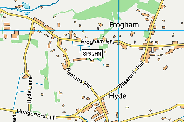 SP6 2HN map - OS VectorMap District (Ordnance Survey)