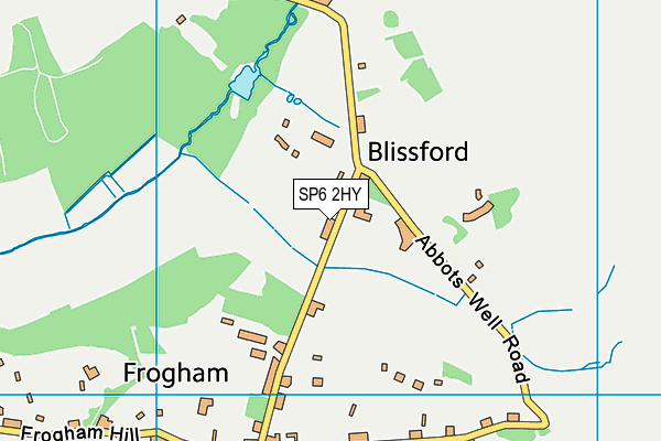 SP6 2HY map - OS VectorMap District (Ordnance Survey)