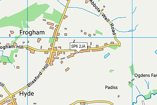 SP6 2JA map - OS VectorMap District (Ordnance Survey)
