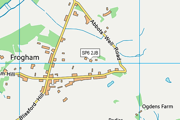 SP6 2JB map - OS VectorMap District (Ordnance Survey)