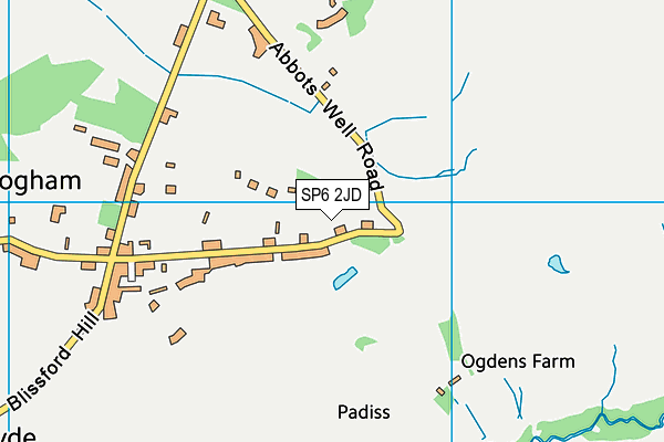 SP6 2JD map - OS VectorMap District (Ordnance Survey)