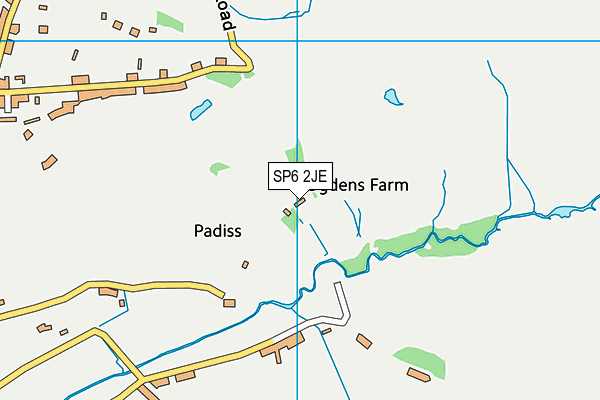 SP6 2JE map - OS VectorMap District (Ordnance Survey)