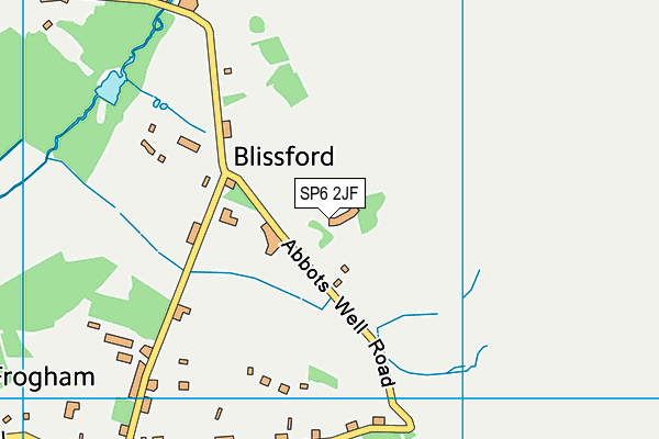 SP6 2JF map - OS VectorMap District (Ordnance Survey)