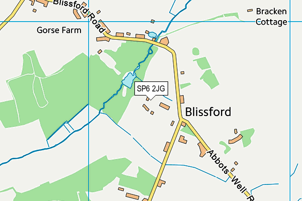 SP6 2JG map - OS VectorMap District (Ordnance Survey)