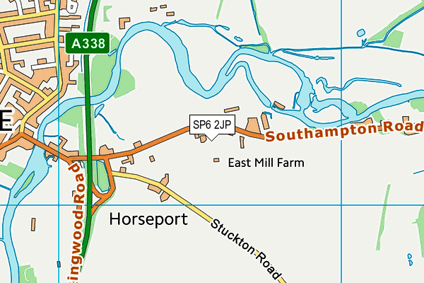 SP6 2JP map - OS VectorMap District (Ordnance Survey)