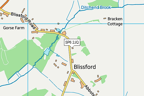 SP6 2JQ map - OS VectorMap District (Ordnance Survey)