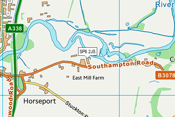 SP6 2JS map - OS VectorMap District (Ordnance Survey)