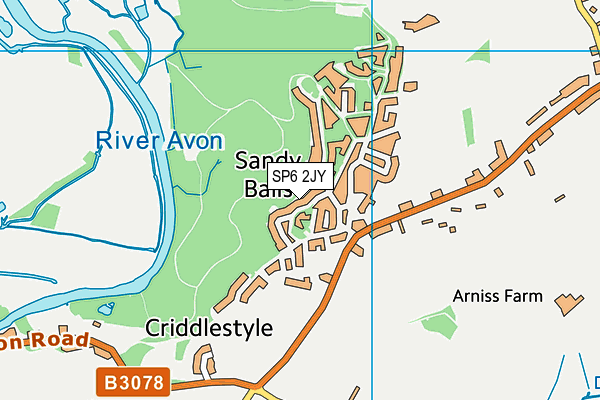 Sandy Balls Leisure Club map (SP6 2JY) - OS VectorMap District (Ordnance Survey)