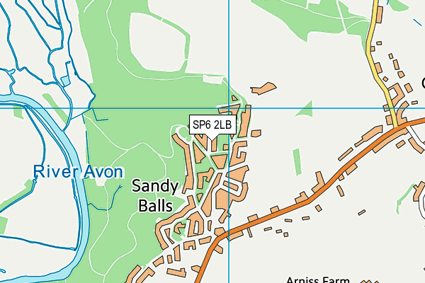 SP6 2LB map - OS VectorMap District (Ordnance Survey)