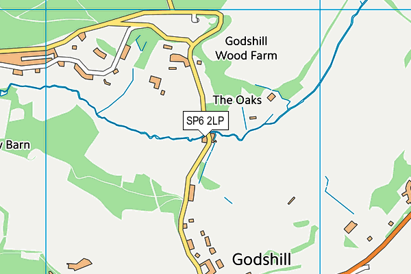 SP6 2LP map - OS VectorMap District (Ordnance Survey)