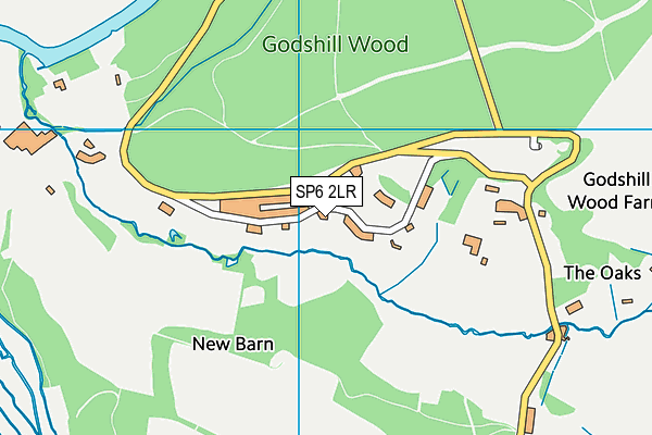 SP6 2LR map - OS VectorMap District (Ordnance Survey)