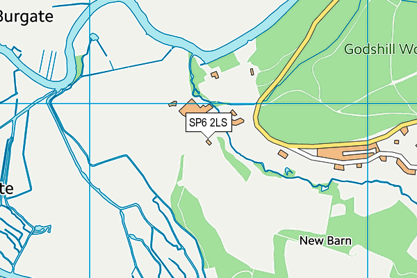 SP6 2LS map - OS VectorMap District (Ordnance Survey)