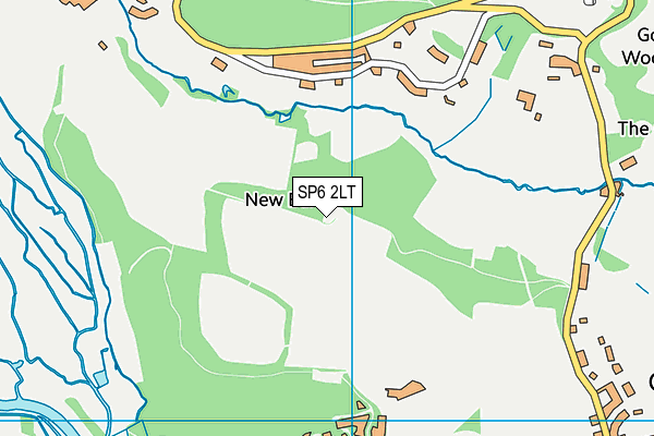 SP6 2LT map - OS VectorMap District (Ordnance Survey)