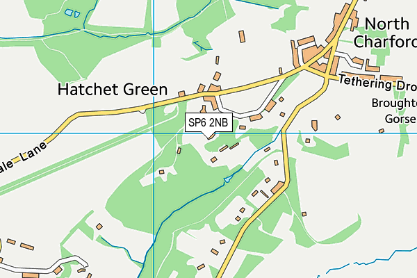 SP6 2NB map - OS VectorMap District (Ordnance Survey)