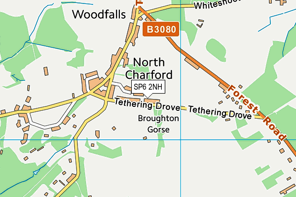 SP6 2NH map - OS VectorMap District (Ordnance Survey)