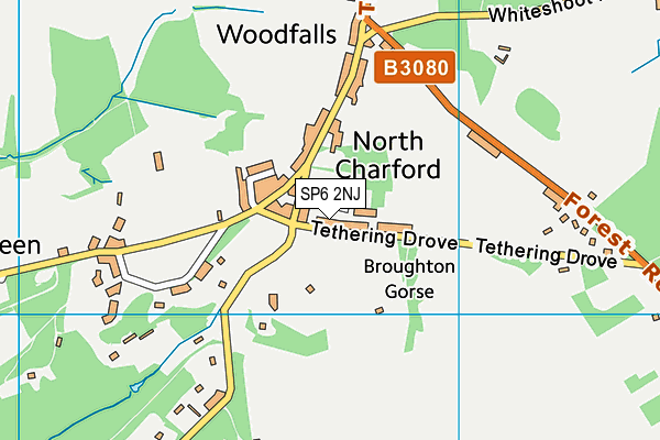 SP6 2NJ map - OS VectorMap District (Ordnance Survey)