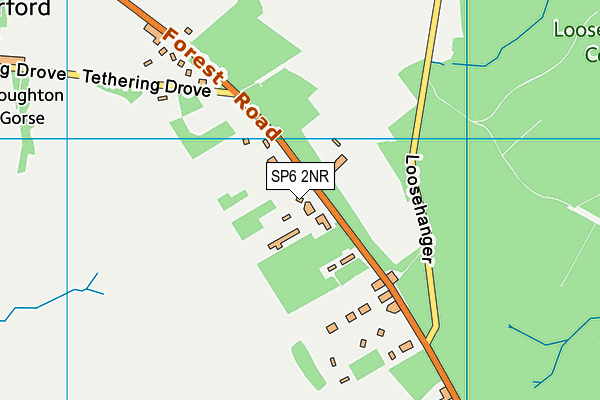 SP6 2NR map - OS VectorMap District (Ordnance Survey)