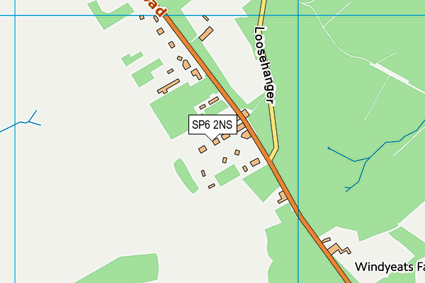 SP6 2NS map - OS VectorMap District (Ordnance Survey)