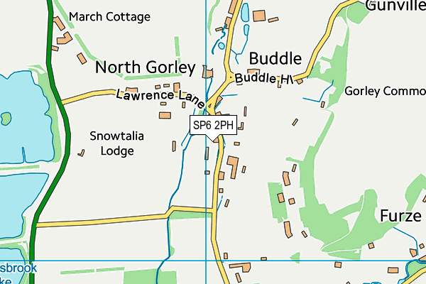 SP6 2PH map - OS VectorMap District (Ordnance Survey)