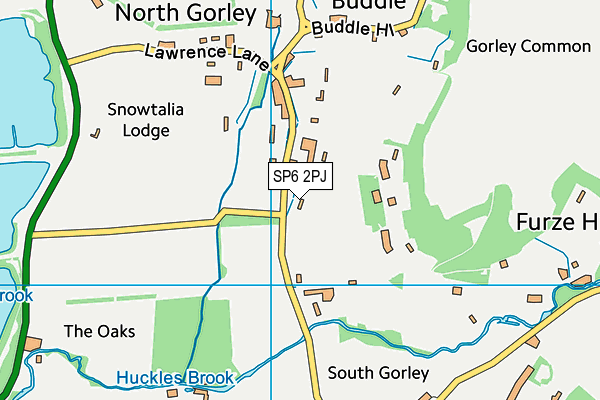 SP6 2PJ map - OS VectorMap District (Ordnance Survey)