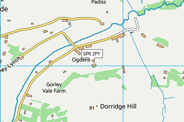 SP6 2PY map - OS VectorMap District (Ordnance Survey)